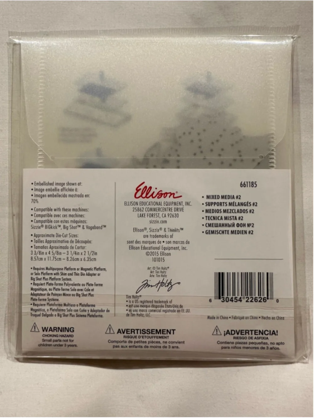 Tim Holtz Sizzix Thinlits Mixed Media #2 Die Set 661185 Textured Background